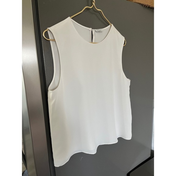 Babaton Tops - Babaton Aritzia White Sleeveless Keyhole Back Blouse Top Large L Minimalist